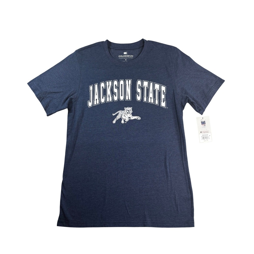 Colosseum Jackson State Tigers Mens Navy Blue Graphic T-Shirt Small DKTS10142